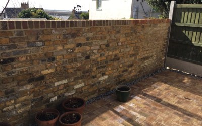 Recycled Bricks Garden Wall
